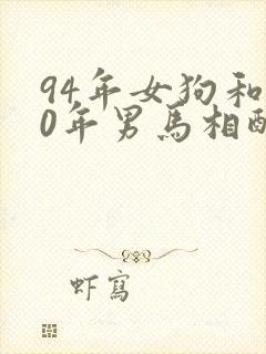 94年女狗和90年男马相配婚姻如何