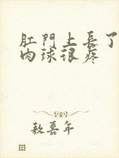 肛门上长了一个肉球很疼封面