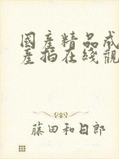 国产精品成人自产拍在线观看