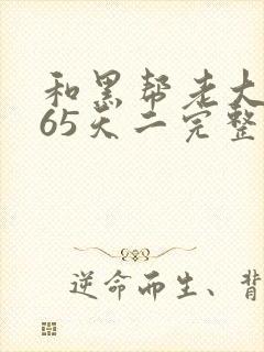 和黑帮老大的365天二完整版封面