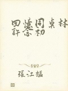 回忆同桌林舟,许念初封面