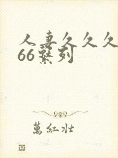 人妻久久久精品66系列