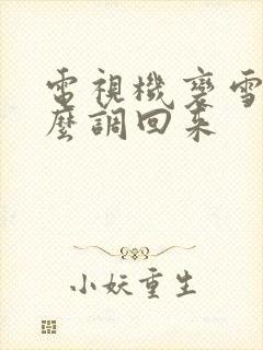 电视机变雪花怎么调回来