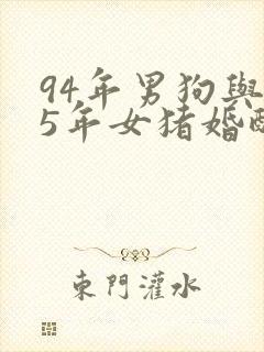 94年男狗与95年女猪婚配如何封面