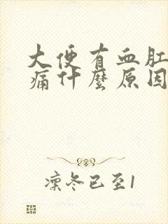 大便有血肛门疼痛什么原因