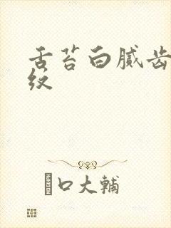 舌苔白腻齿痕裂纹