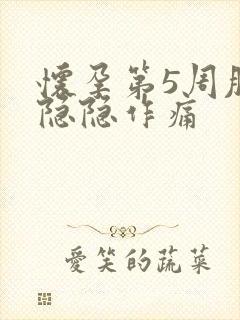 怀孕第5周肚子隐隐作痛