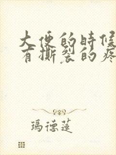 大便的时候肛门有撕裂的疼痛感