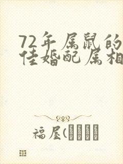 72年属鼠的最佳婚配属相