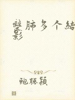 双肺多个结节阴影