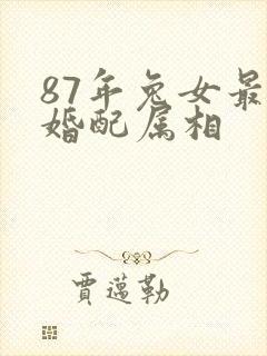 87年兔女最佳婚配属相