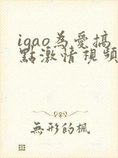 igao为爱搞点激情视频