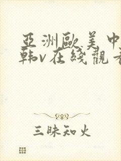 亚洲欧美中文日韩v在线观看不卡