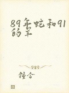 89年蛇和91的羊