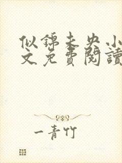 似锦未央小说全文免费阅读无弹窗