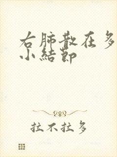 右肺散在多发微小结节