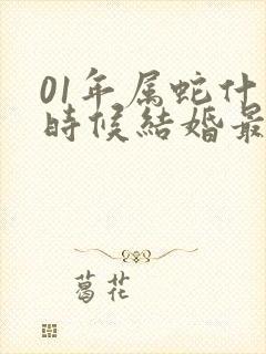 01年属蛇什么时候结婚最好