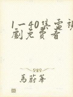 1一40集电视剧免费看封面
