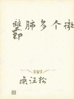 双肺多个微小结节