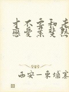 才不要和老板谈恋爱叶斐然