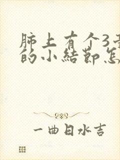 肺上有个3毫米的小结节怎么办