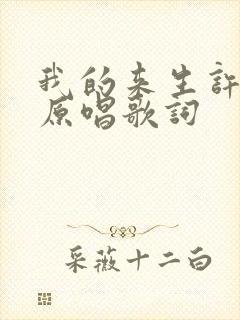 我的来生许给你原唱歌词