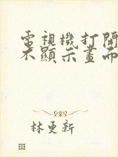 电视机打开黑屏不显示画面怎么回事儿