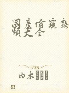 国产偷窥熟女视频大全