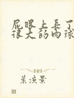 屁眼上长了一个很大的肉球非常的痛