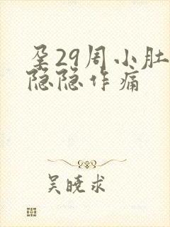 孕29周小肚子隐隐作痛