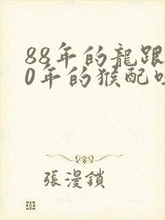 88年的龙跟80年的猴配吗?