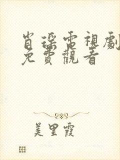 肖瑶电视剧全集免费观看