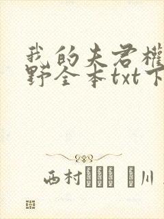 我的夫君权倾朝野全本txt下载