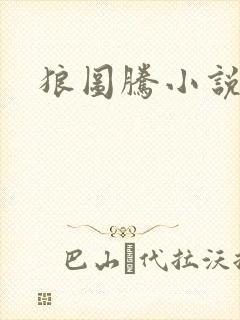 狼图腾小说封面