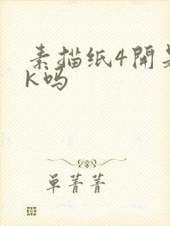 素描纸4开是4k吗