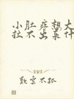 小肚疼想大便又拉不出来什么原因