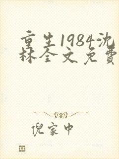 重生1984沈林全文免费阅读
