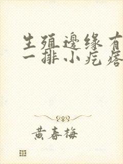 生殖边缘有黑色一排小疙瘩封面