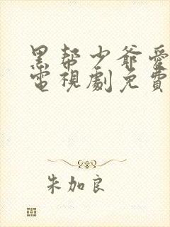 黑帮少爷爱上我电视剧免费观看全集高清