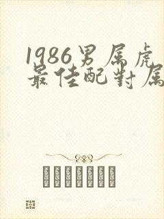 1986男属虎最佳配对属相