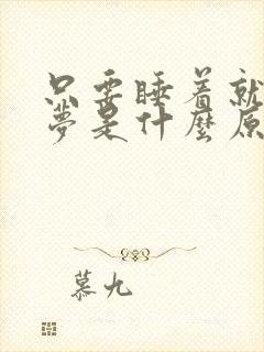 只要睡着就会做梦是什么原因封面