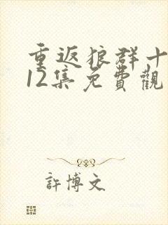 重返狼群十周年12集免费观看封面