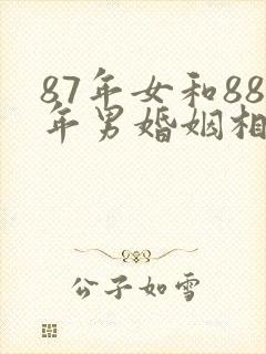 87年女和88年男婚姻相配吗封面