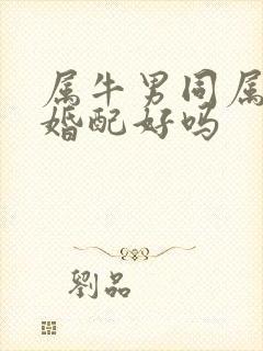 属牛男同属兔女婚配好吗