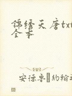 锦绣天唐txt全本封面