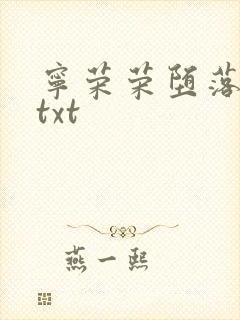 宁荣荣堕落浮殇txt封面