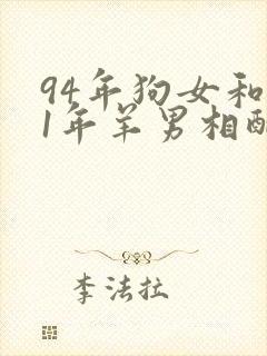 94年狗女和91年羊男相配婚姻如何封面