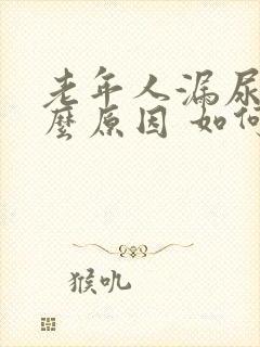 老年人漏尿是什么原因 如何治疗封面