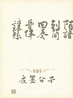 让爱回到陌生动态伴奏简谱