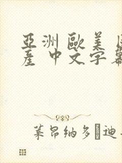 亚洲 欧美 国产 中文字幕